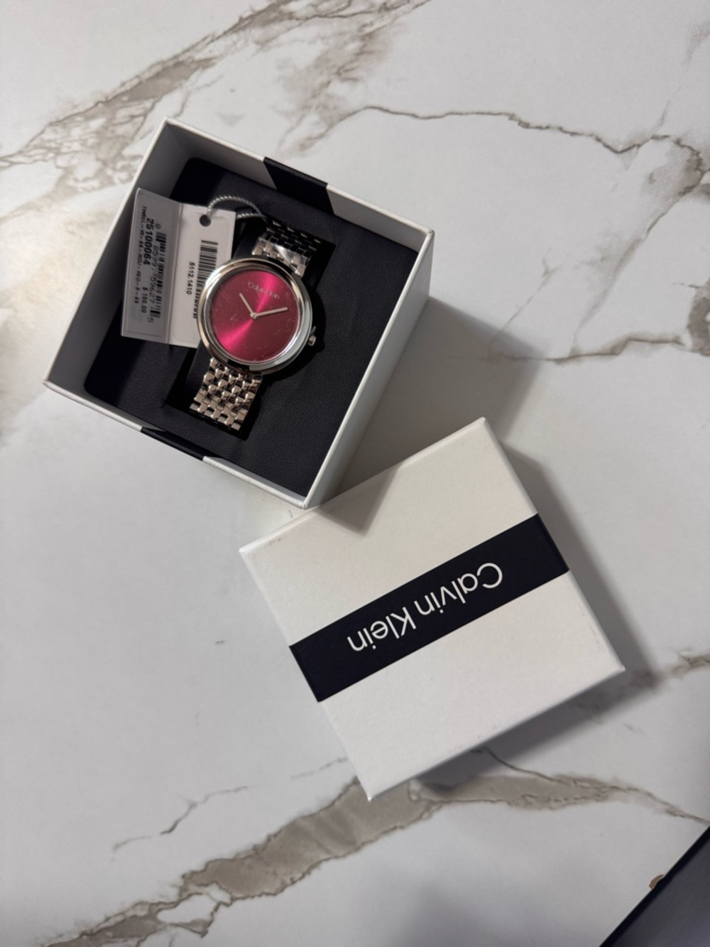 Calvin Klein Women's Fuchsia Dial Stainless Steel Bracelet Watch